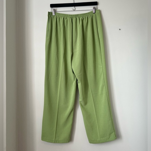 Vintage Green Straight Leg Trouser - Size 14P - Picture 2 of 2